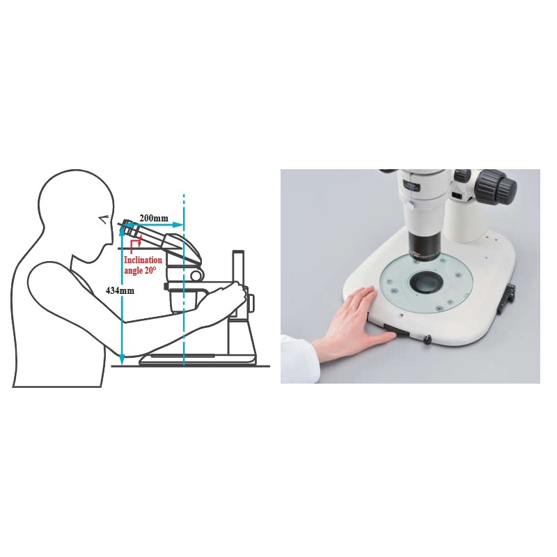 Stéréomicroscope Nikon SMZ1270 binoculaire statif sans éclairage